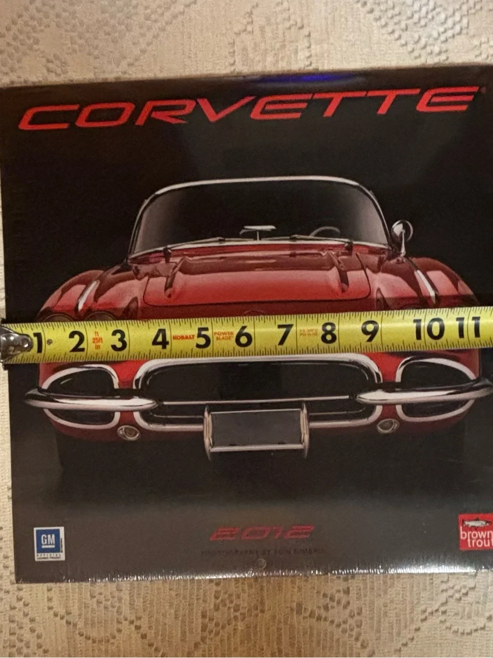 Corvette 2012 Red Classic Car Wall Calendar - Corvette Brand New